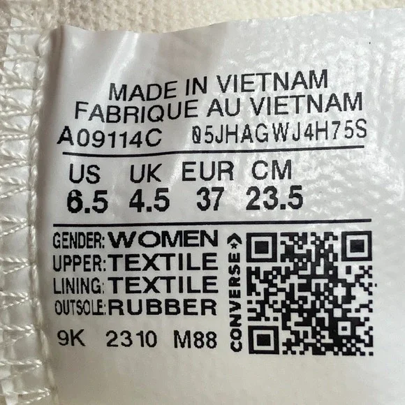 Size 6.5 - Womens Chuck Taylor All Star Lift Platform High 'Y2K Heart' A09114C - Picture 8 of 8